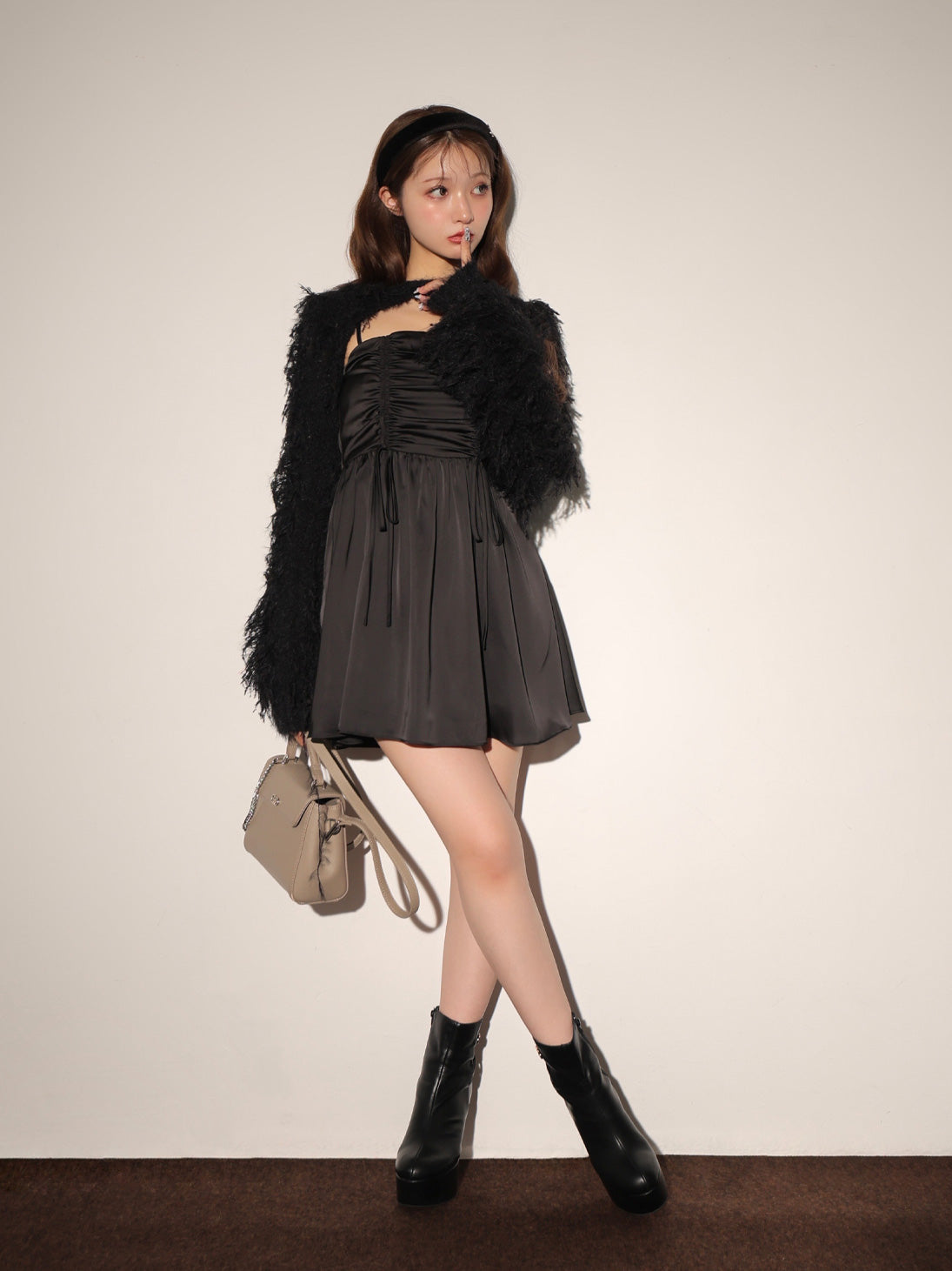 Fringe satin ensemble one piece(eme10533) – M me eme