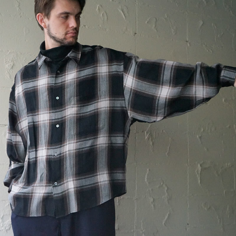 Graphpaper] Check Regular Collar Big Sleeve Shirt – MaW SAPPORO