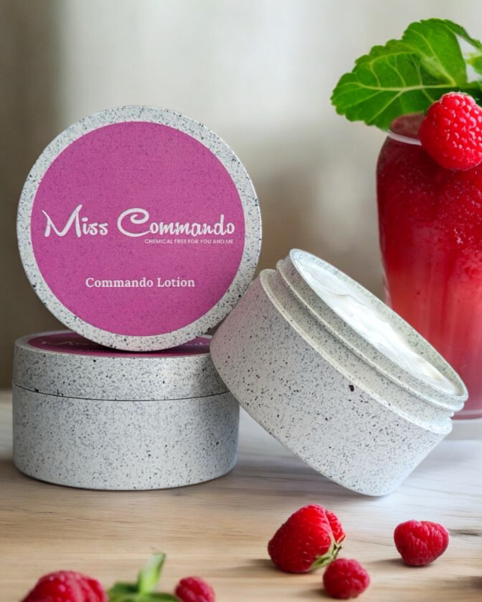 Miss Commando Chemical Free Goat's Milk Lotion Raspberry Lemonade