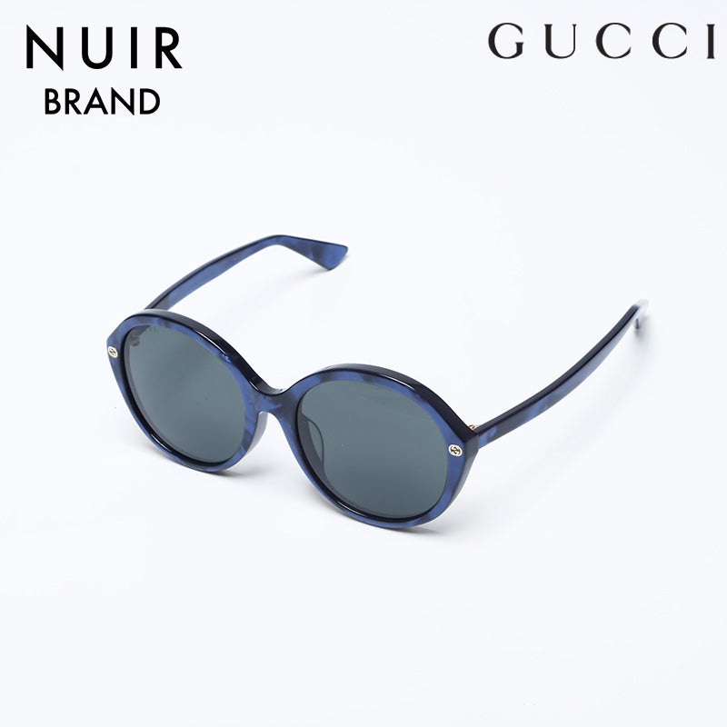 グッチ GUCCI オーバルフレーム GG サングラス ブルー WS10071 – NUIR