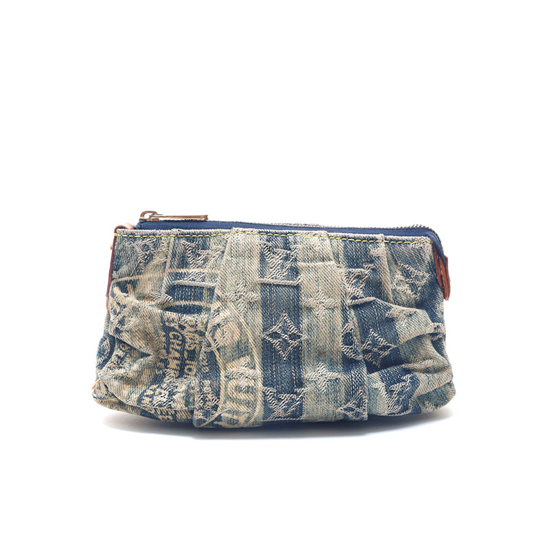 ルイ・ヴィトン LOUIS VUITTON モノグラムデニム ポーチ ネイビー