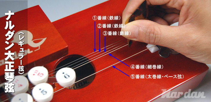 大正琴レギュラー弦 4番線（細巻線） 10本入
