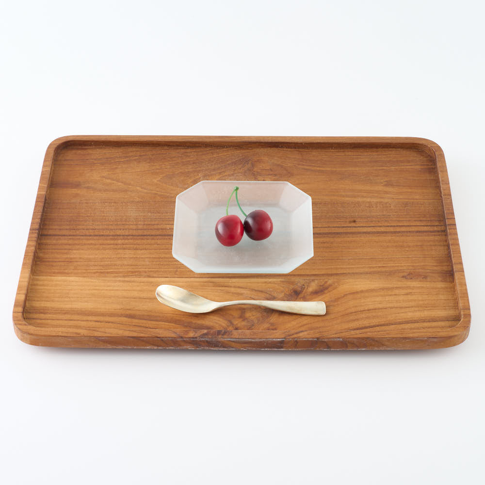 ガラス作家 藤本咲 mist(八角皿 クリア) ¥6,050 大人の焼き物