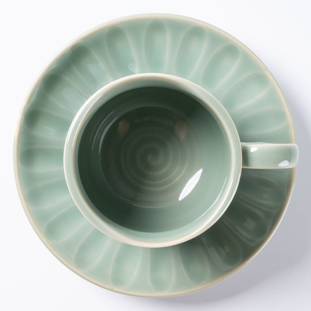 篠山藩窯 王地山陶器所 青磁鎬珈琲碗 ¥4,950 大人の焼き物