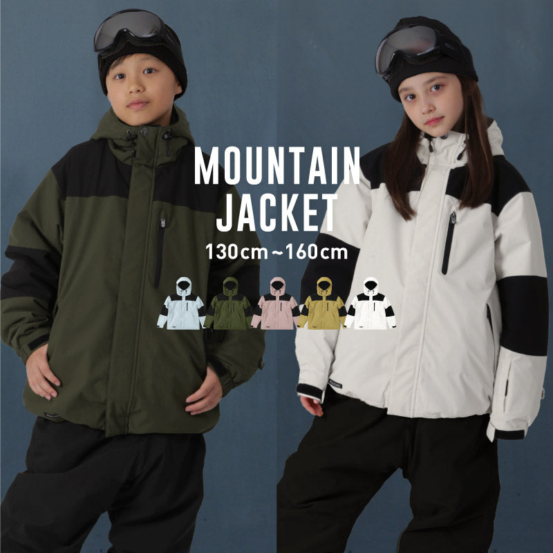 子ども用スノーボードウェア 白黒ハウンドトゥースMサイズ