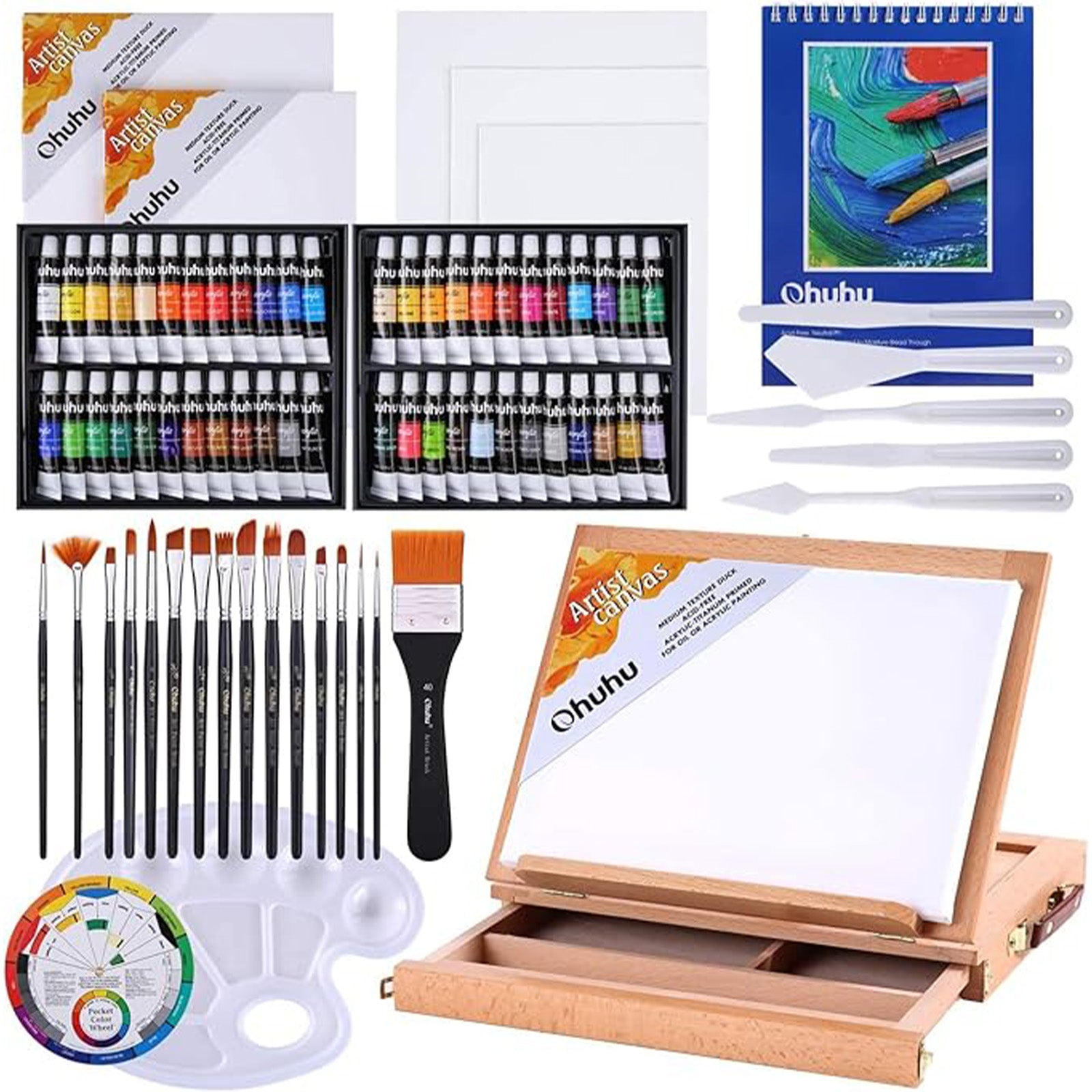 Ohuhu アクリル絵の具 48色 78点セット – Ohuhu Japan