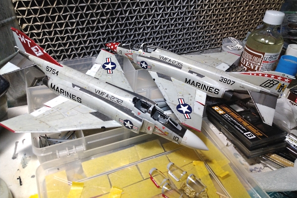 フジミ1/72 F-4J ファントムII x2 製作記