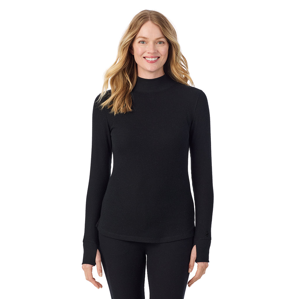 Cozy Stretch Thermal Long Sleeve Mock Neck – Cuddl Duds