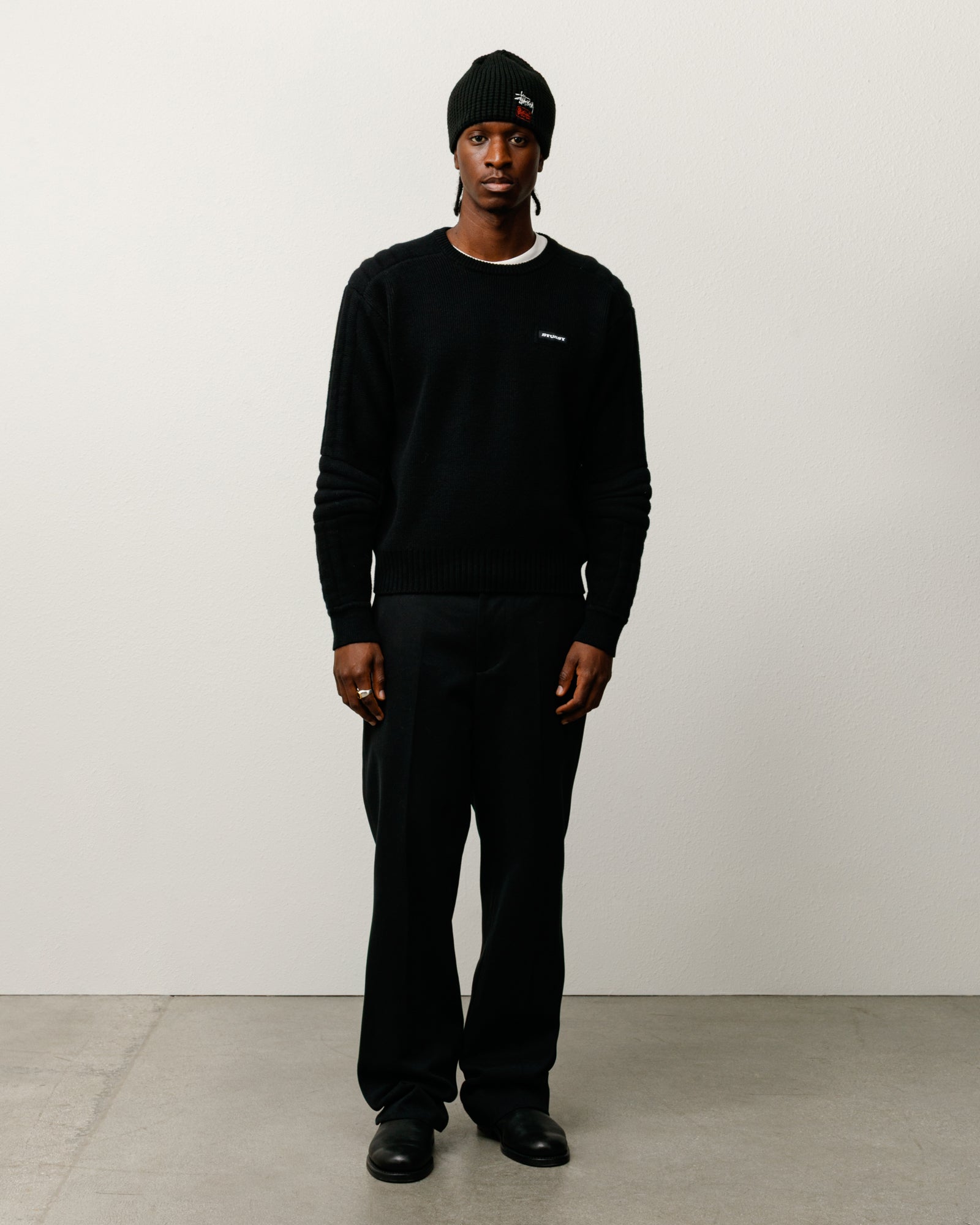 Moto Sweater – Black | Tops & Knits | Stüssy Canada