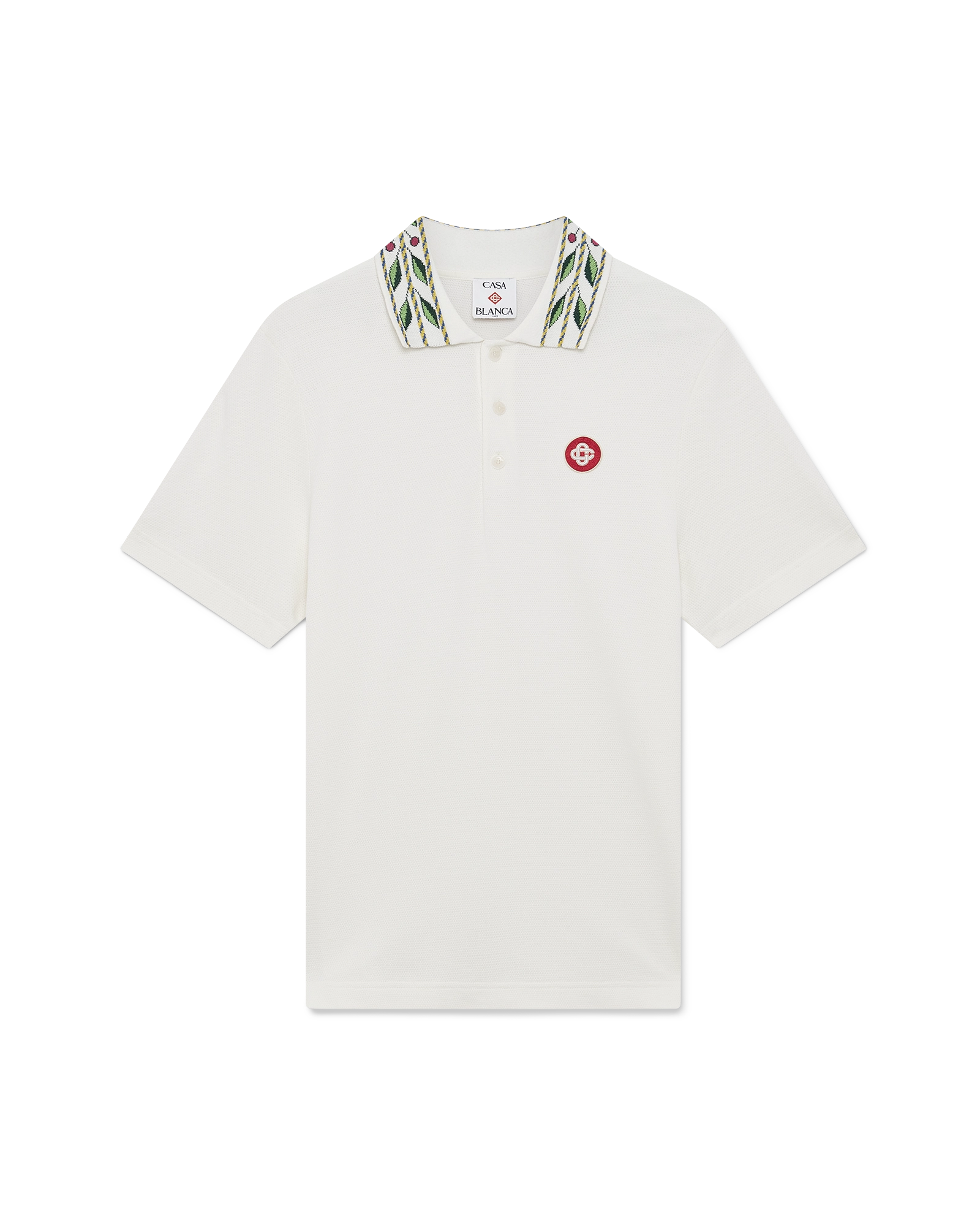 Laurel Pique Short Sleeve Polo Shirt | Casablanca Paris