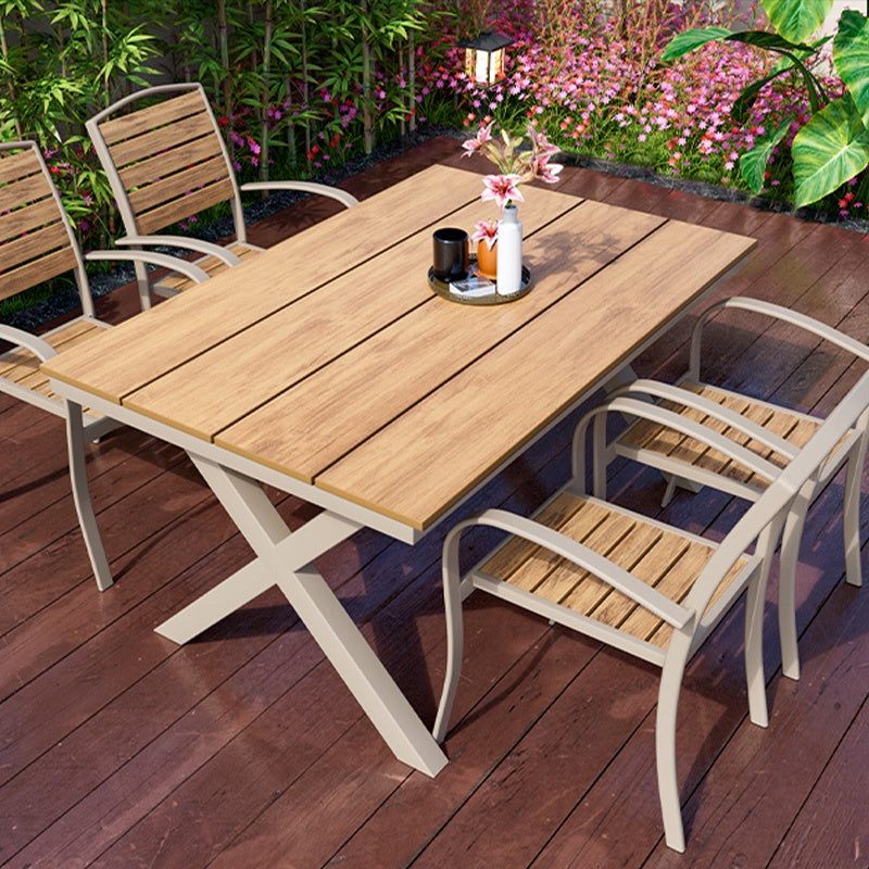 ガーデンテーブルセット・幅130cm/150cm・4人掛け/6人掛け・実木天板