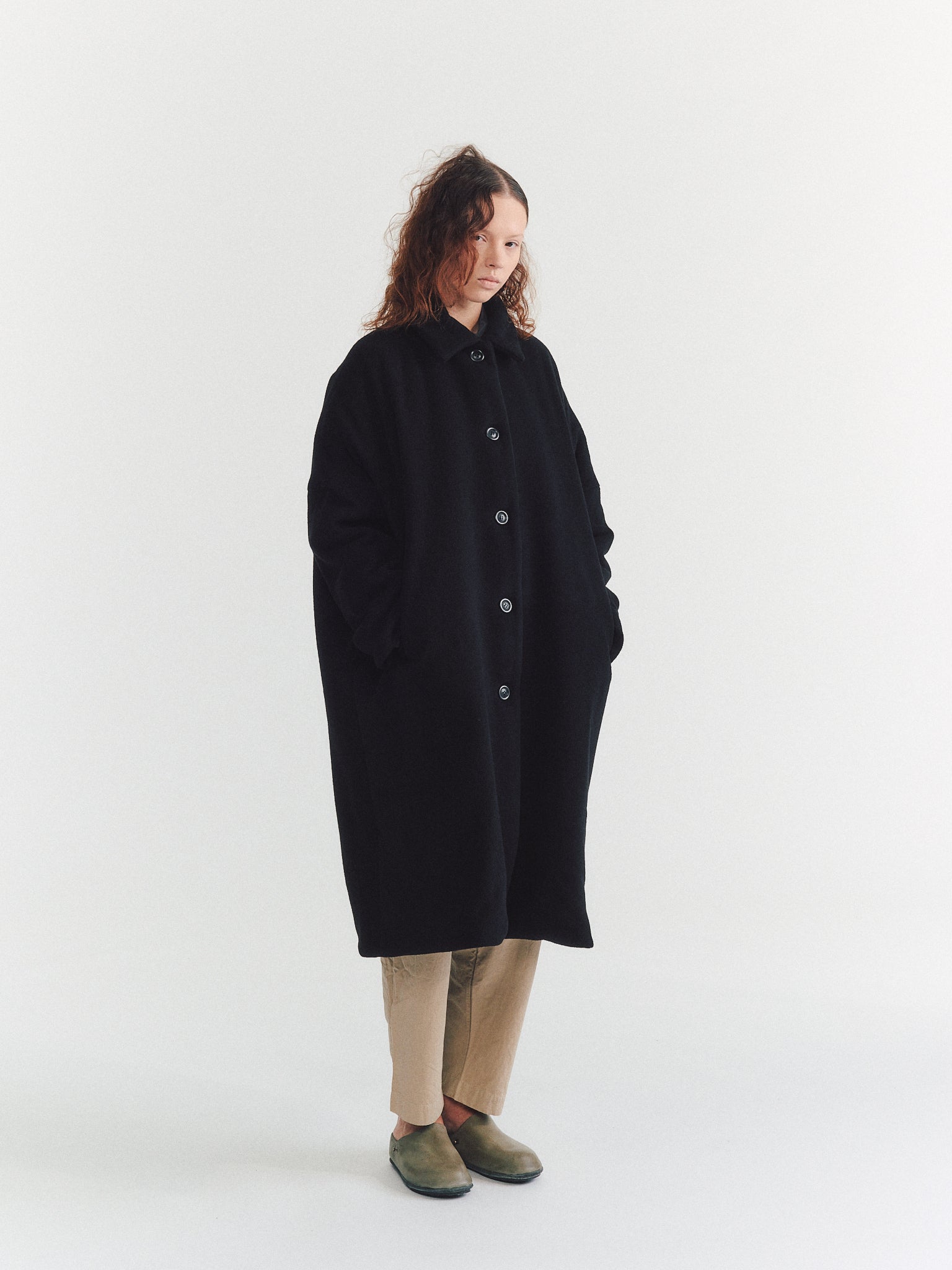 BIG BLOBBY COAT - KASPER - BLACK – Casey Casey
