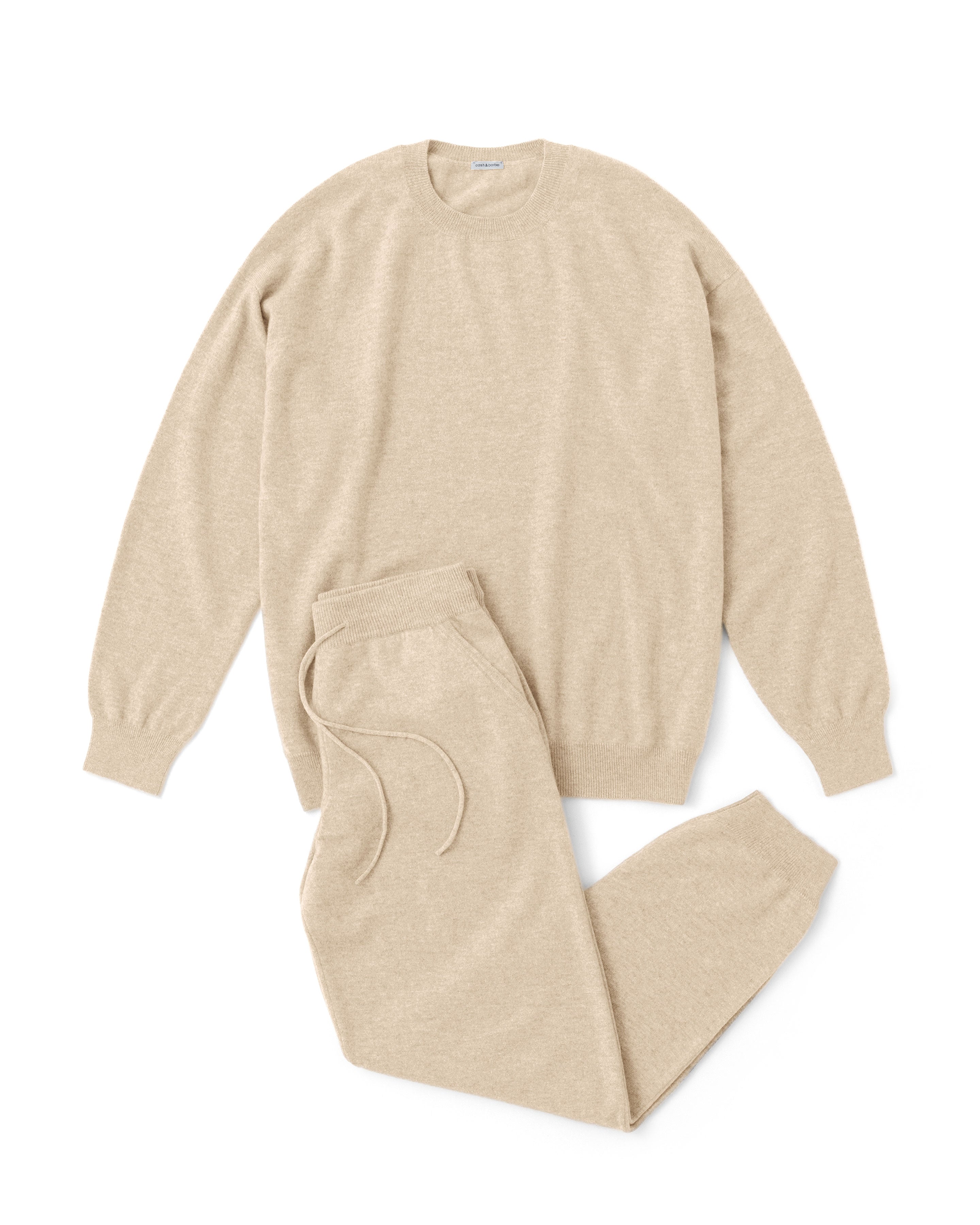 モンゴリアンカシミヤ セットアップ, Natural Beige – cash & barba