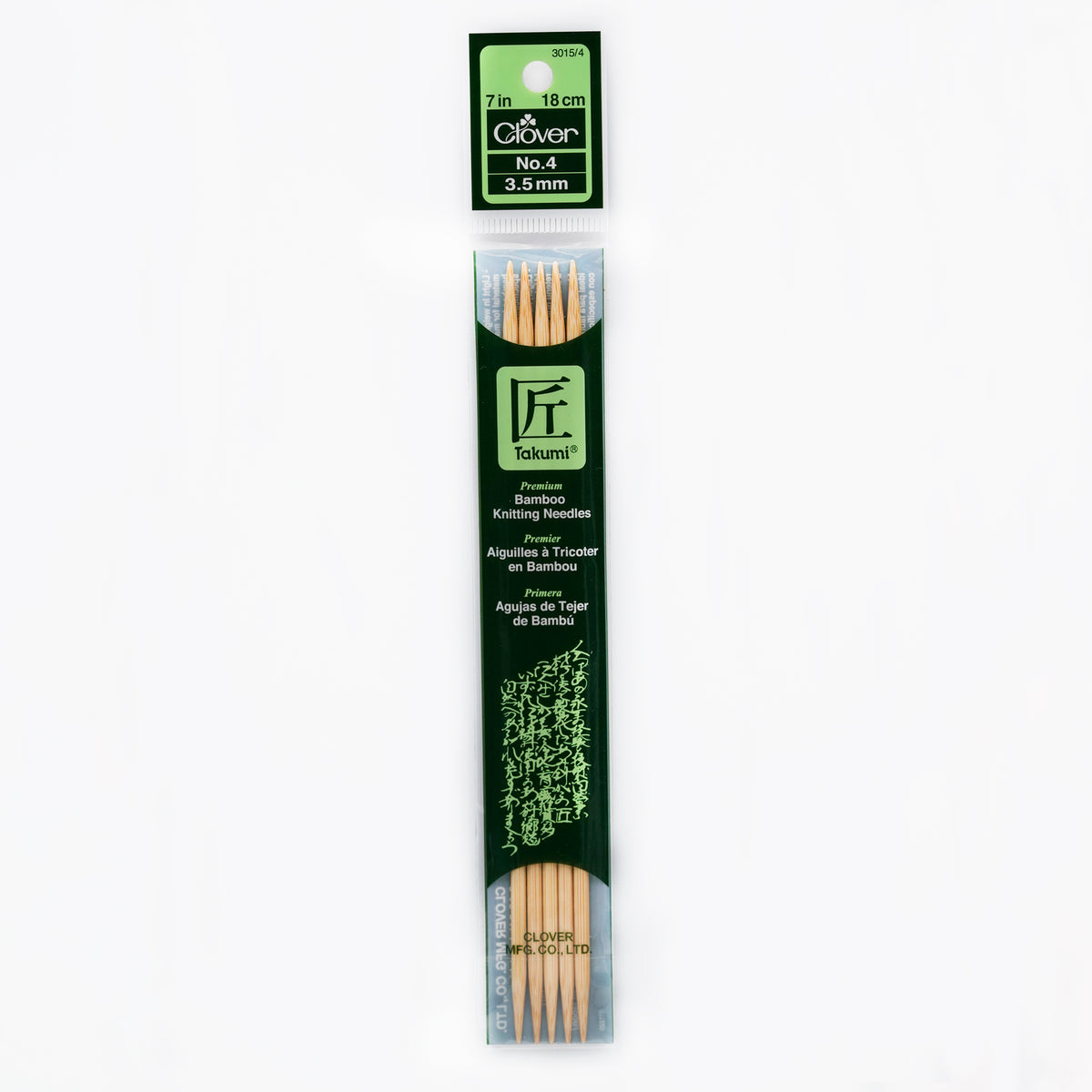 Takumi Bamboo Knitting Needles Double Pointed (7