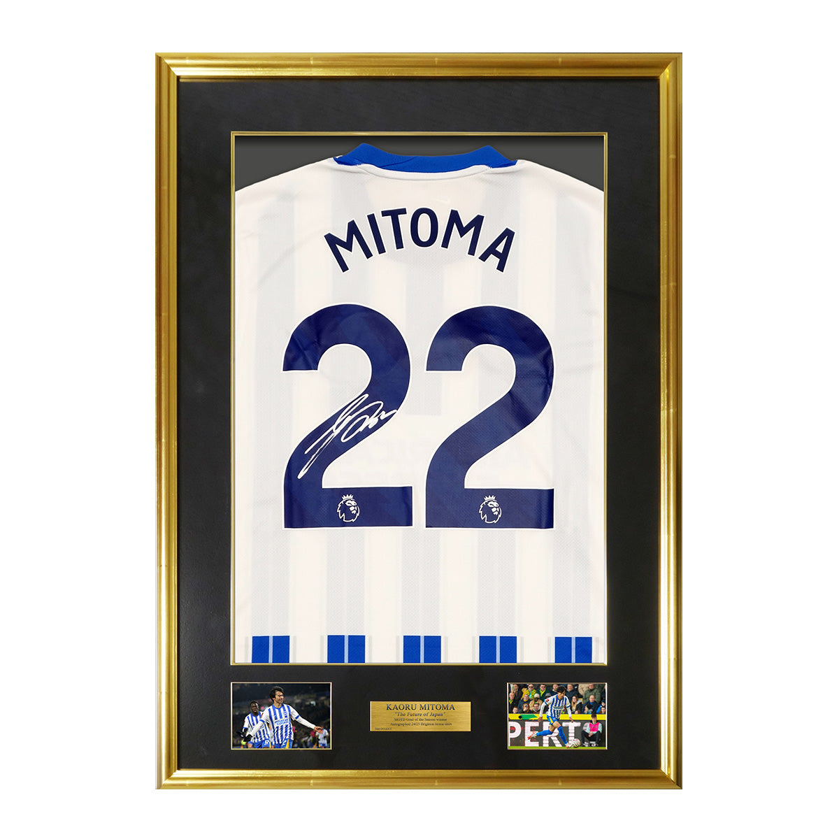 メモラビリア】三笘薫 直筆サイン入りブライトン2024-25ホームサッカー