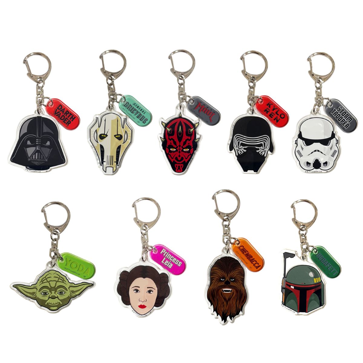 映画 『スター・ウォーズ』アクリルキーホルダー フェィス＆ロゴ 全9種