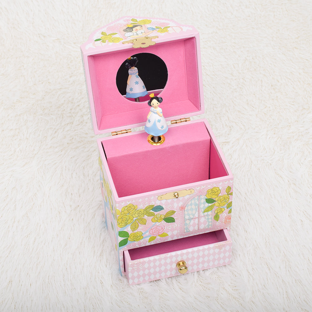かわいいお姫様のオルゴール付きジュエリーボックス デライテット