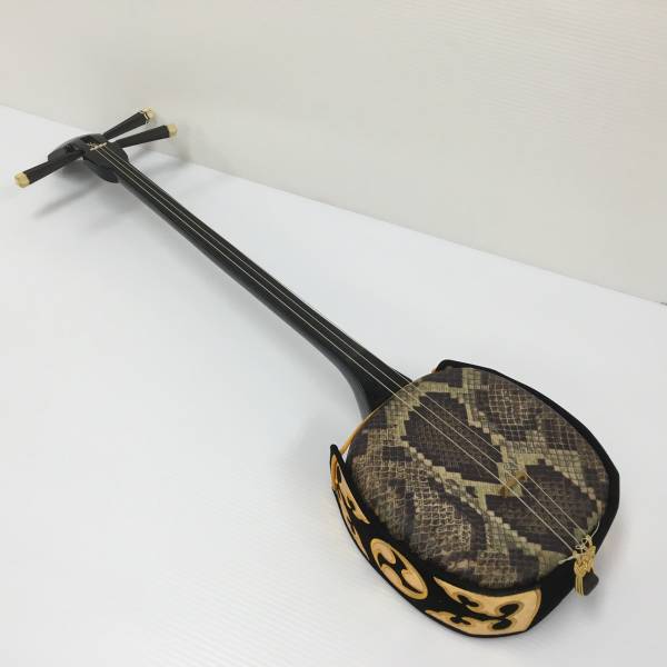 三線 練習用 沖縄 人工革 ヘビ柄 沖縄三線 蛇柄 三線 練習用 沖縄 人工