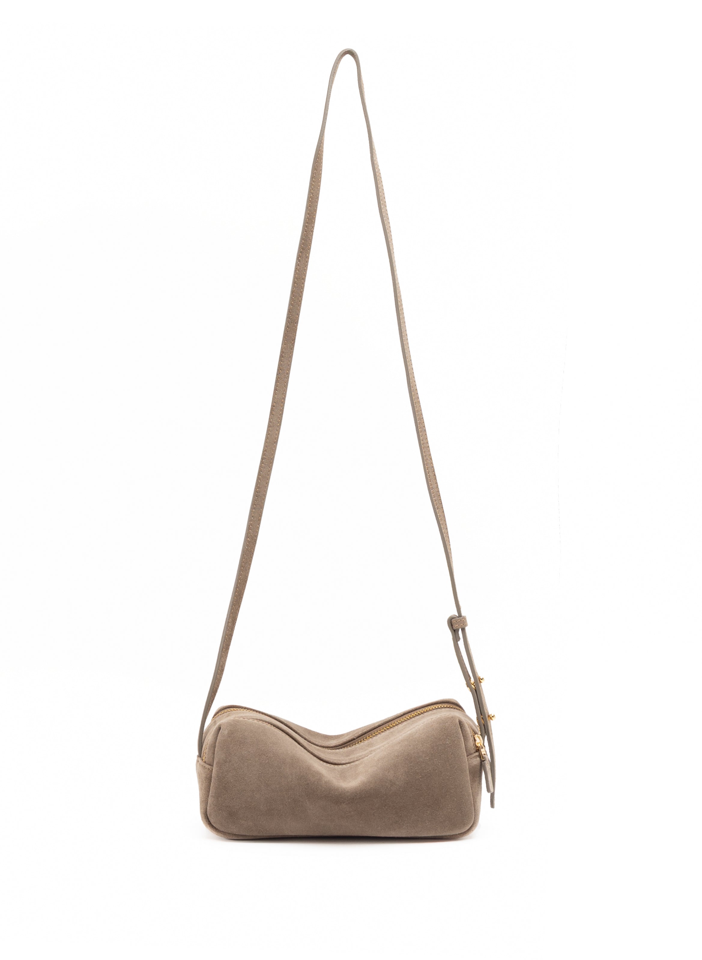 Mini Trousse Suede Taupe - Handbags for Women - Elleme