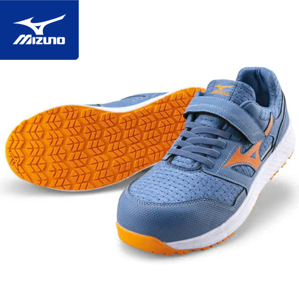 ミズノ 安全靴 オールマイティ EU33L F1GA230227 ブルー×オレンジ