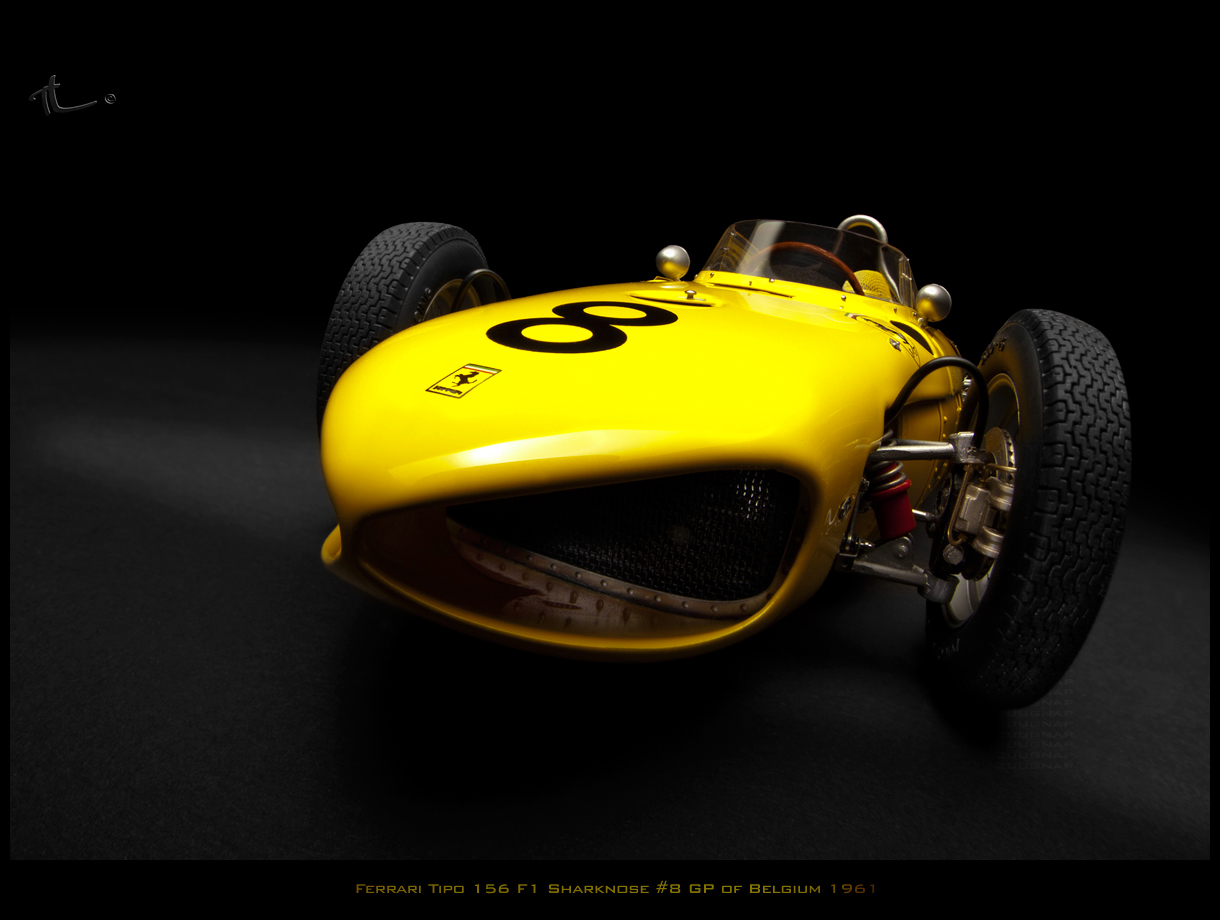 Exoto Ferrari Tipo 156 F1 Sharknose #8 Yel GP of Belgium