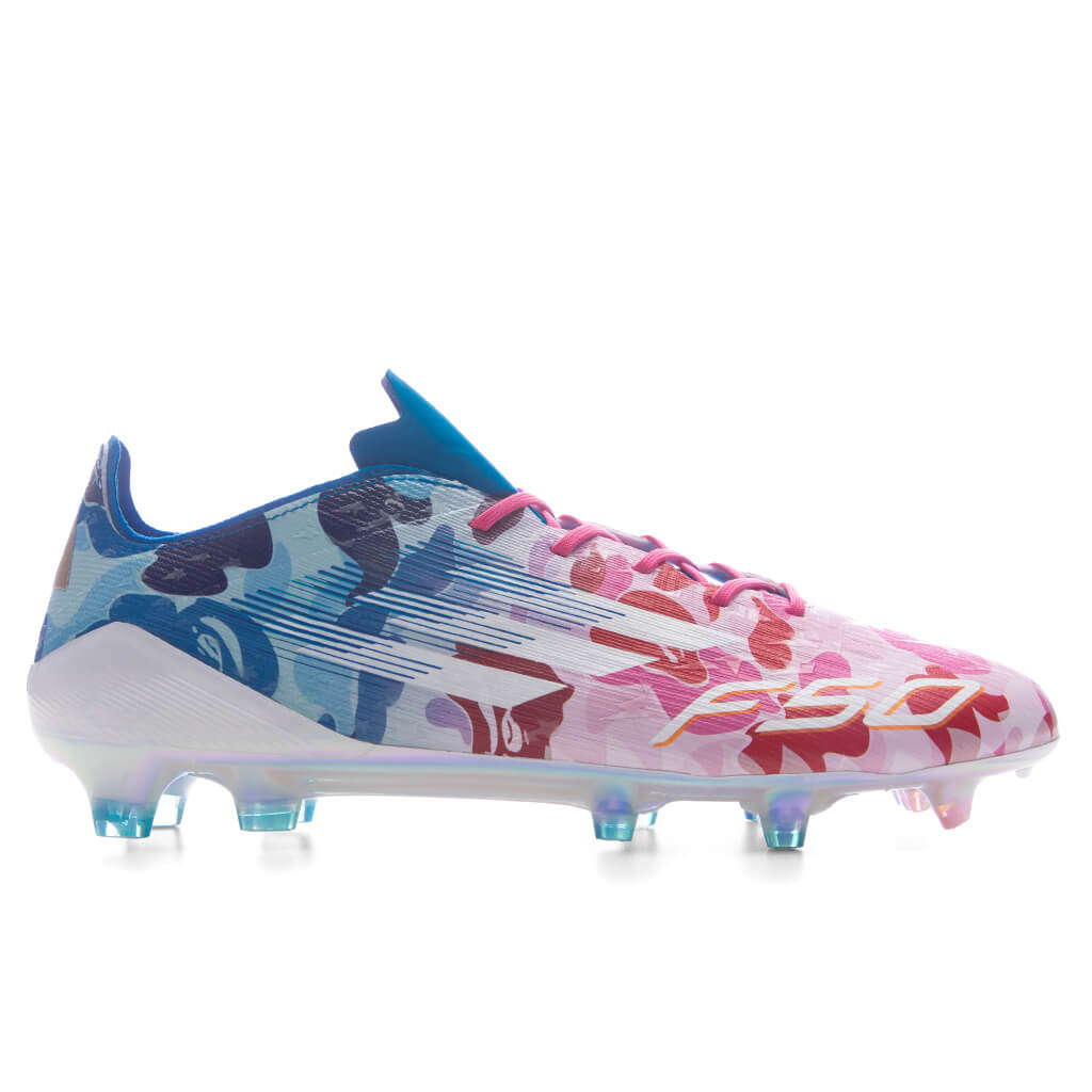 Adidas x BAPE F50 Elite Firm Ground Cleats - Clear Pink/Cloud