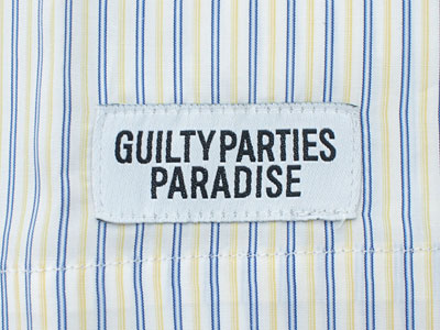 WACKO MARIA 'OPEN COLLAR SHIRT'ストライプシャツ 半袖 L S.I.C. TESS