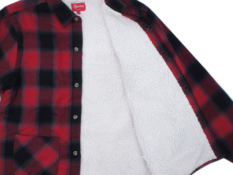 Supreme 'Buffalo Plaid Sherpa Lined Chore Shirt'バッファロー