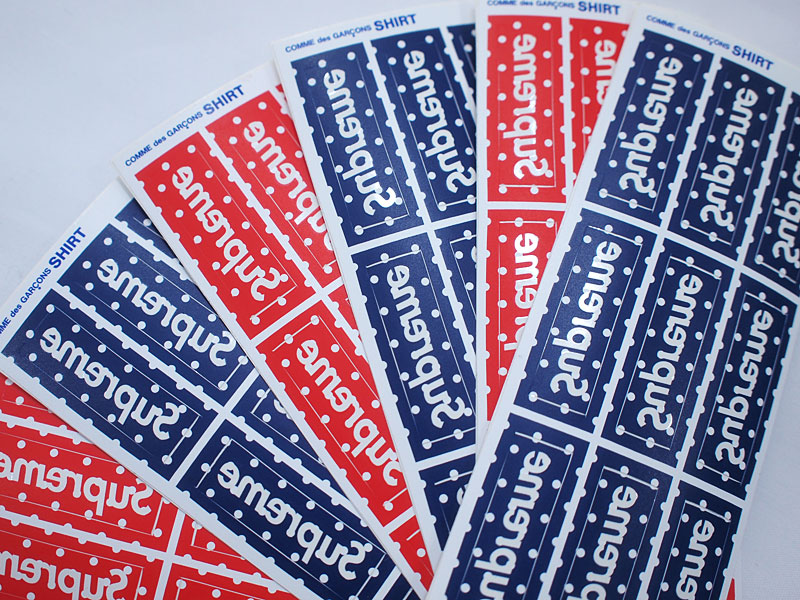 Supreme×COMME des GARCONS SHIRT 'Box Logo Mini Sticker Sheet'ミニ