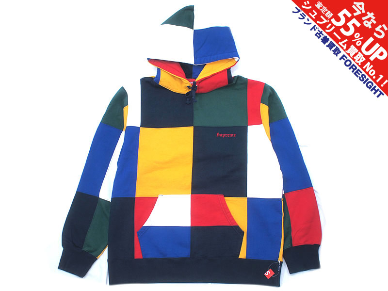 Supreme 'Patchwork Hooded Sweatshirt'パッチワーク パーカー プル