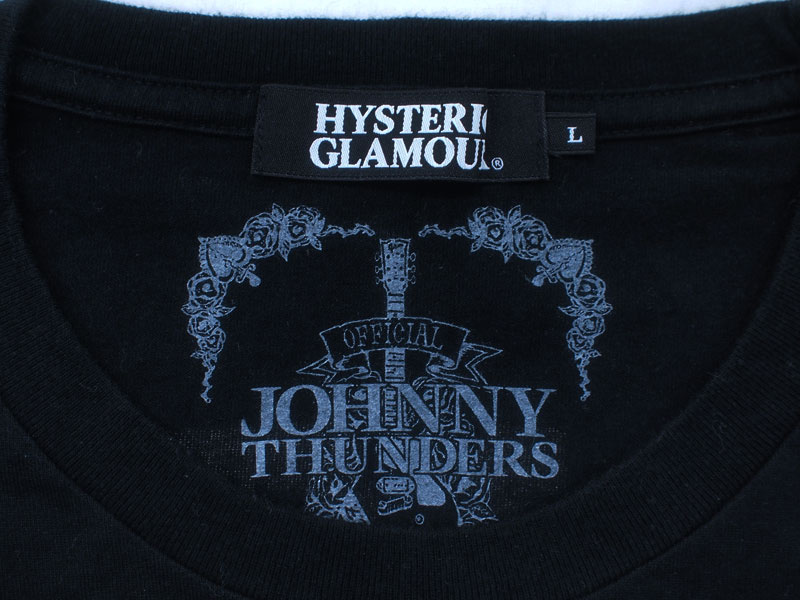 HYSTERIC GLAMOUR 'JOHNNY THUNDERS'Tシャツ ジョニーサンダース 黒