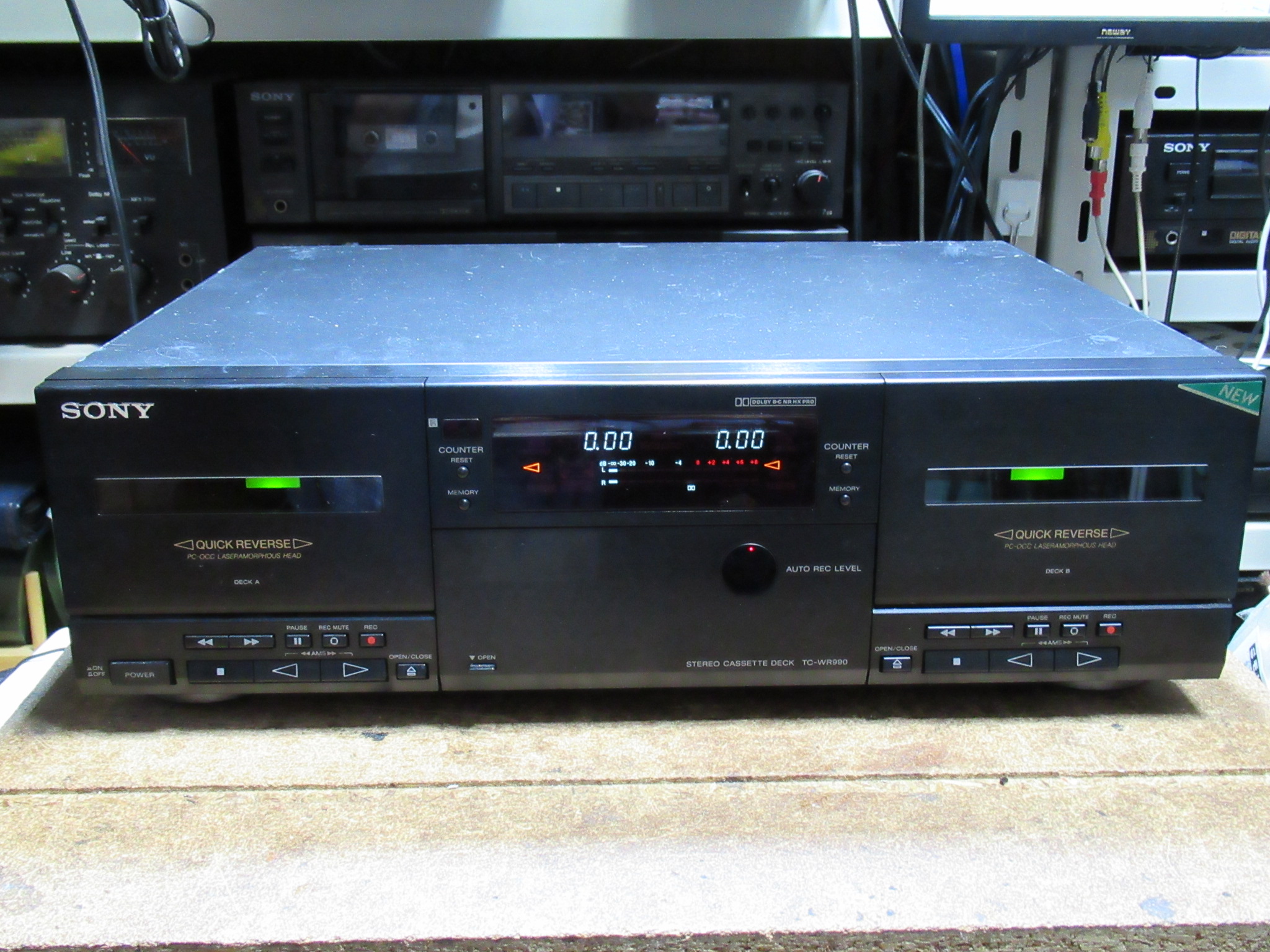 ○SONY TC-WR990 ブラック Wカセットデッキ カセットデッキ ソニー