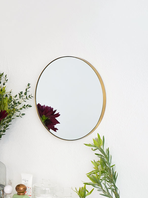 Brass round mirror 320