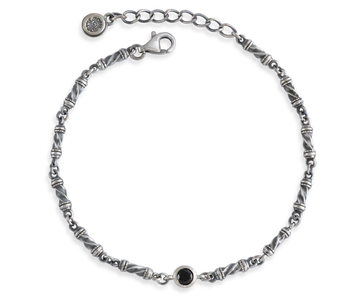 ブラックストーンツイストブレスレット（FB-017F/BZ） – AQUA SILVER