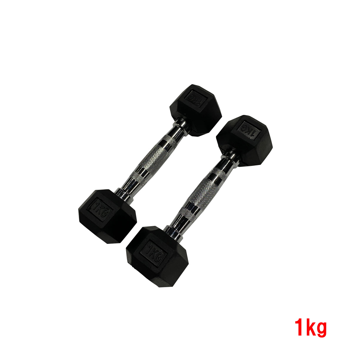 単品販売】【長期在庫品】ヘックスラバーダンベル 固定式 1kg, 12.5kg