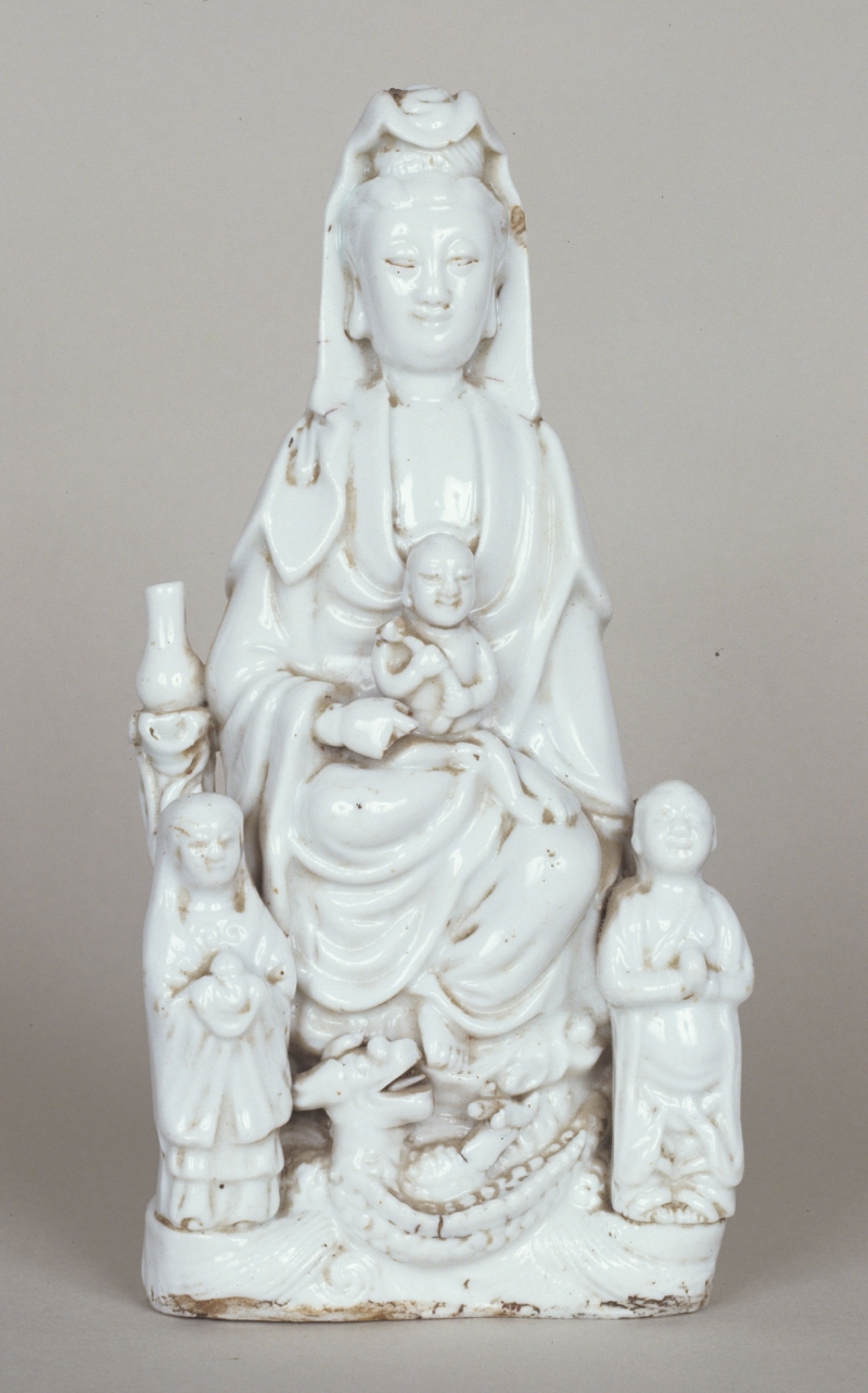 マリア観音様立像 かくれキリシタン 時代物 伝世品焼物 ウブ品 WWTT375