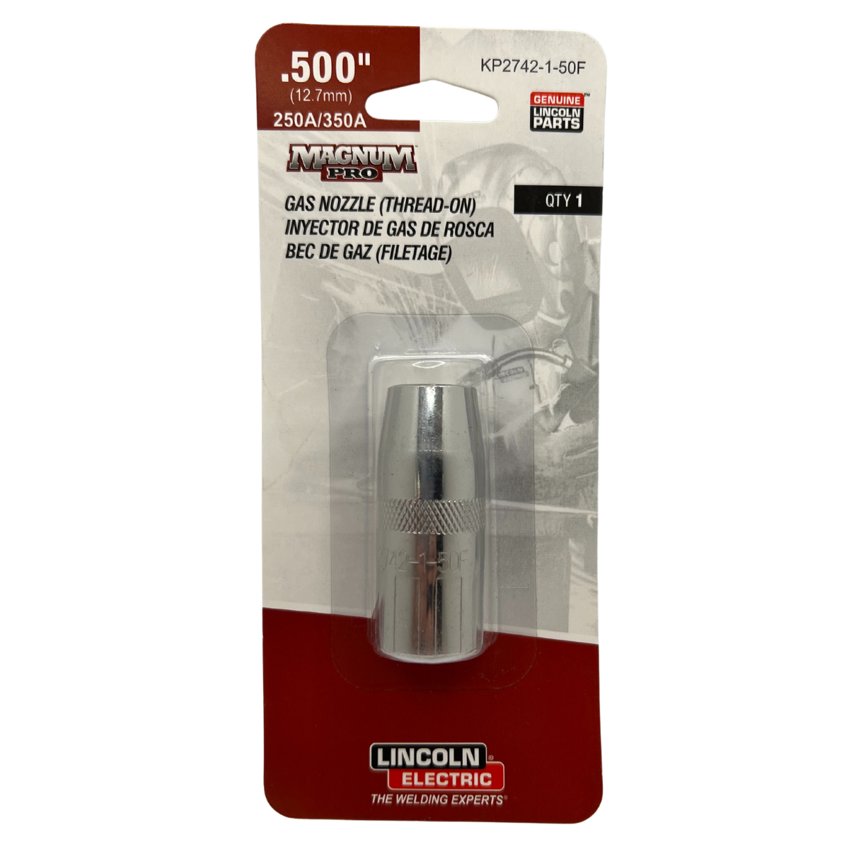 Lincoln Thread-On Flush Nozzle 350A w/ 1/2