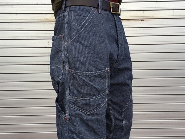 フリーホイーラーズ “DERRICKMAN” OVERALLS -Vintage Indigo Pinstripe