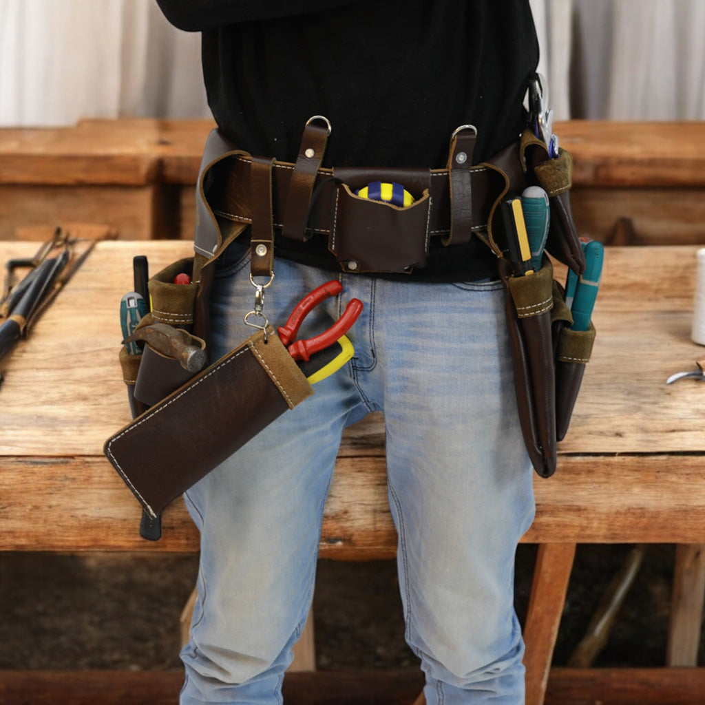 TrimMax 8-Pocket Leather Tool Belt | Bolt Belts