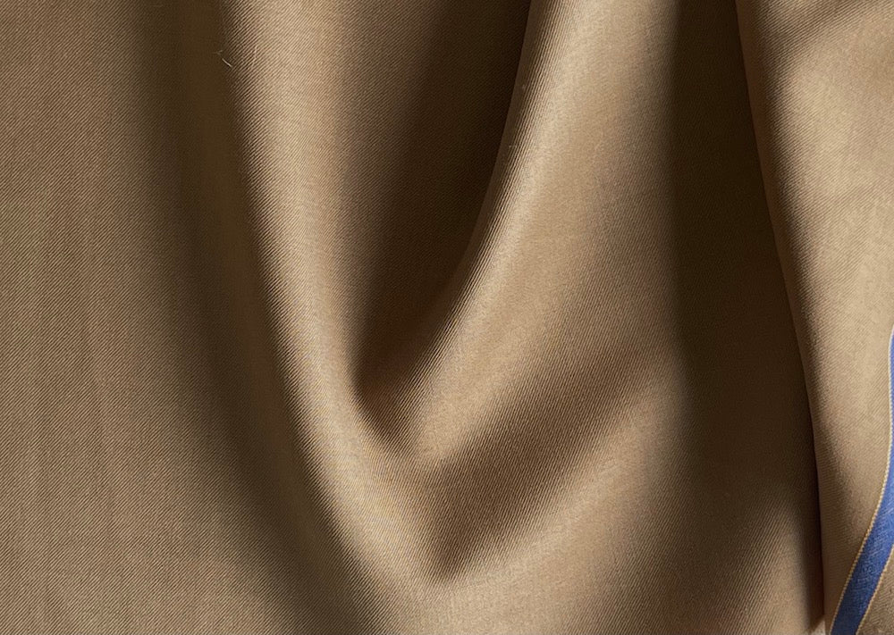 Wool Fabric, Camel Super 120s Selvedged Wool gabardine Suiting