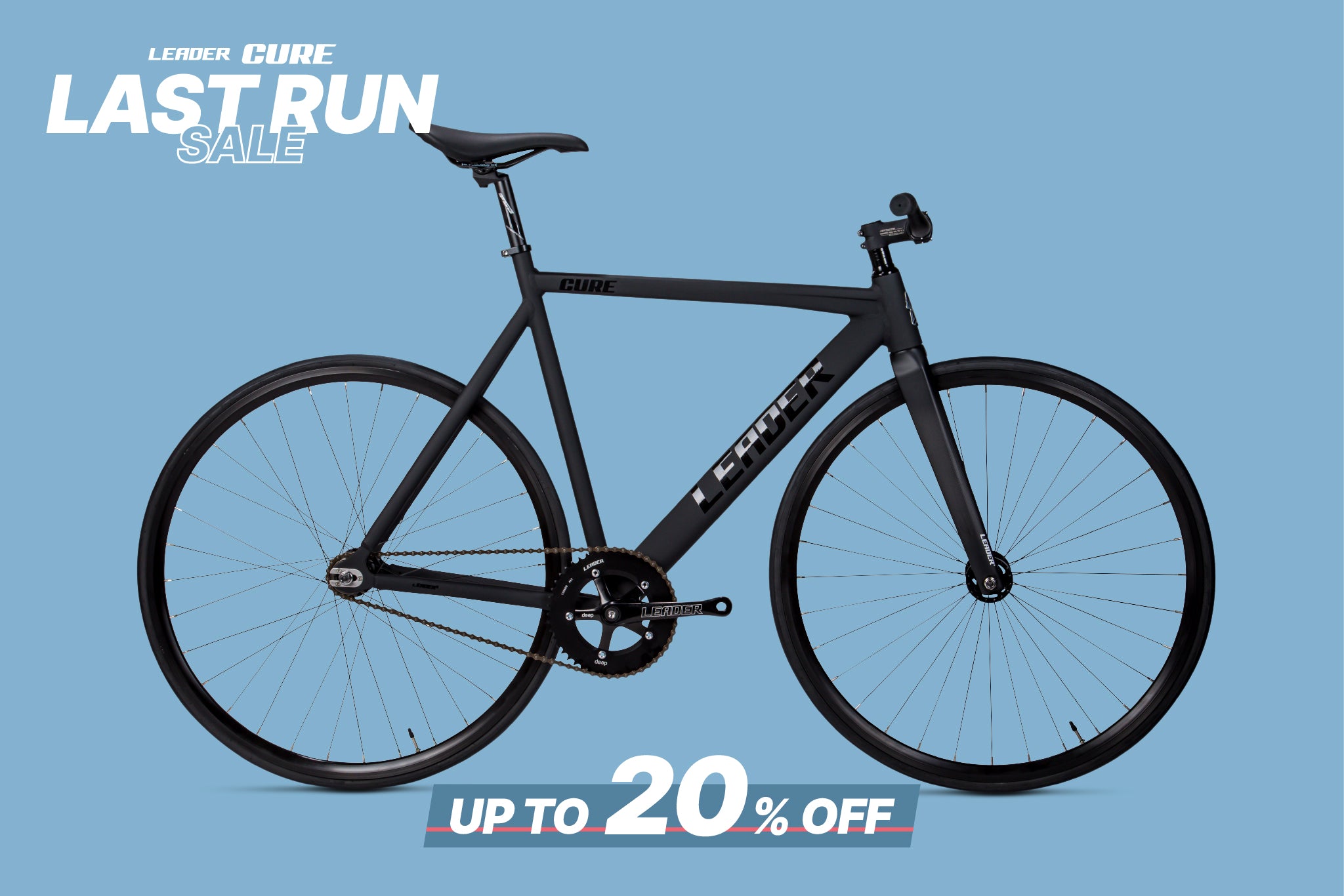 LEADER Cure Lサイズ フレームセット 剥離カスタム ピストバイク
