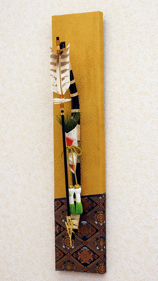 壁掛け破魔弓 高さ60cm 垂掛け破魔矢｜初正月・初節句の正月飾り – 寿