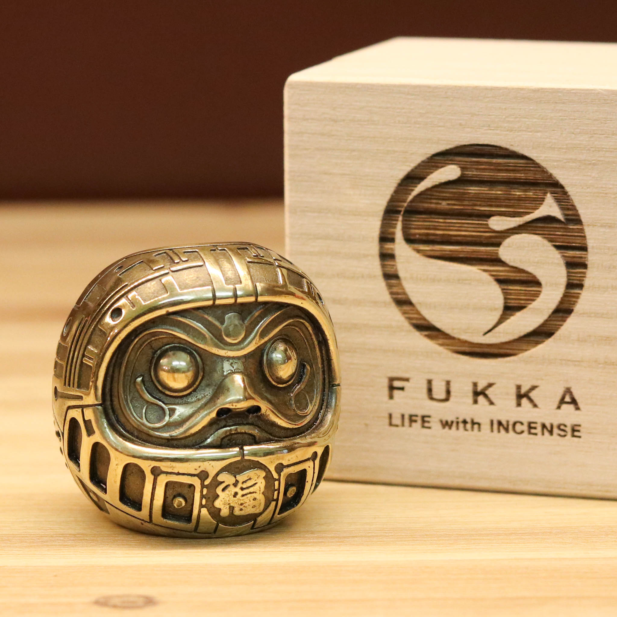 高岡銅器 香立 | 福香 達磨 | ゴールド S・M | 中村製作所