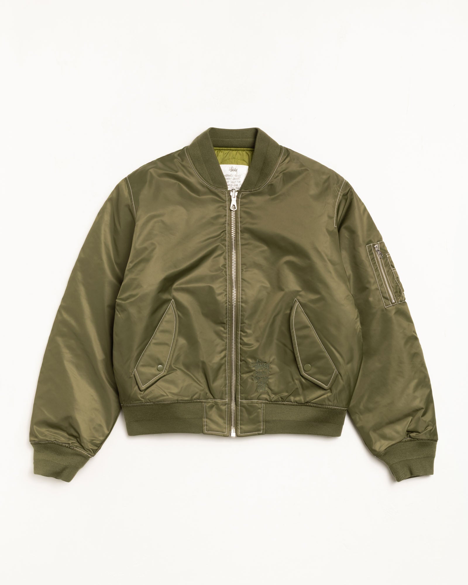 Built Reversible Bomber Jacket – Olive | Outerwear | Stüssy Japan
