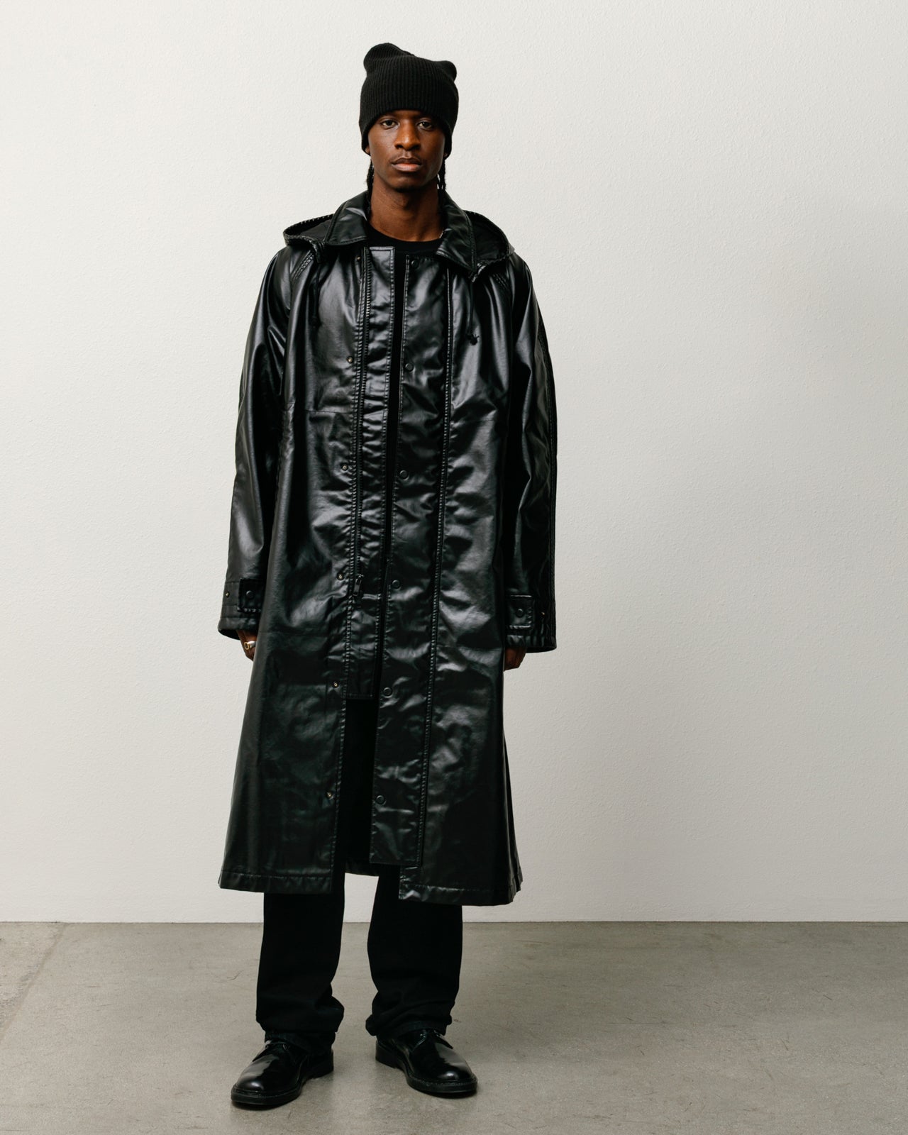 Coated Field Coat – Black | Outerwear | Stüssy Japan