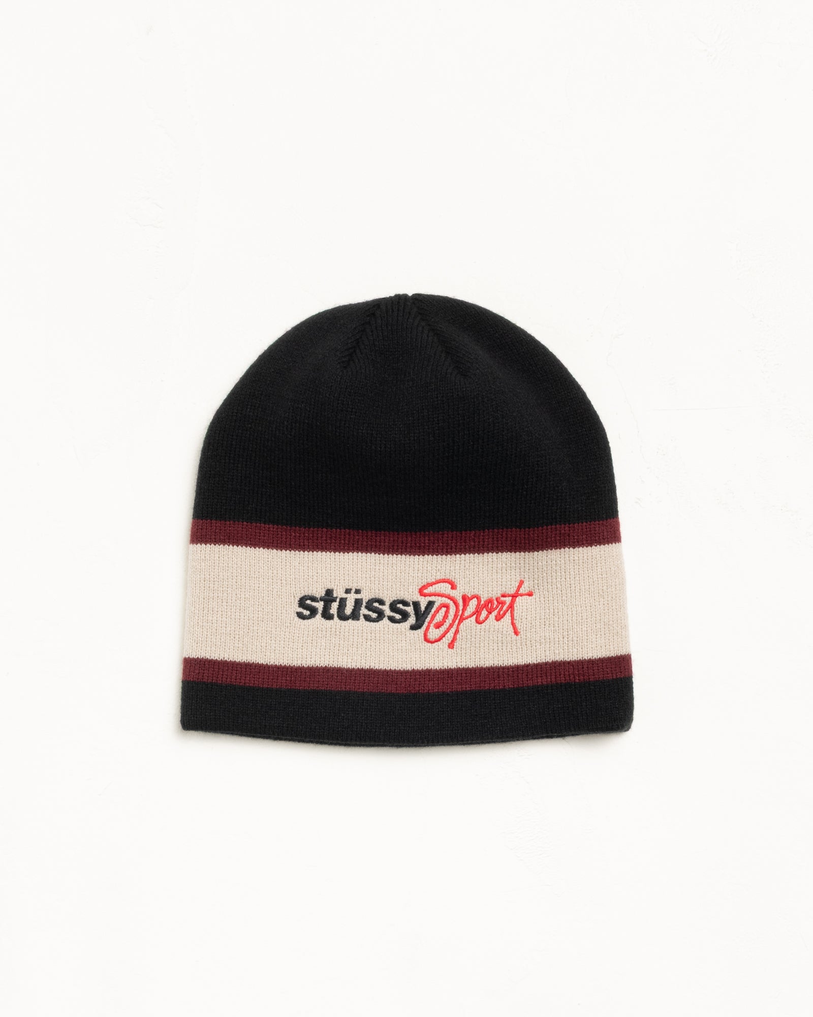 Stüssy Sport Stripe Skullcap – Black | Headwear | Stüssy Japan