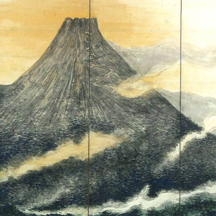 掛け軸 富岡百練［樵父問答之図］紙本 木箱付き！ 掛け軸 富岡