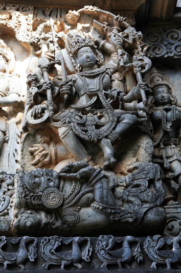 木彫壁掛けプラーク ヒンドゥー教 シヴァ神 置物 寺院 柱 レリーフ