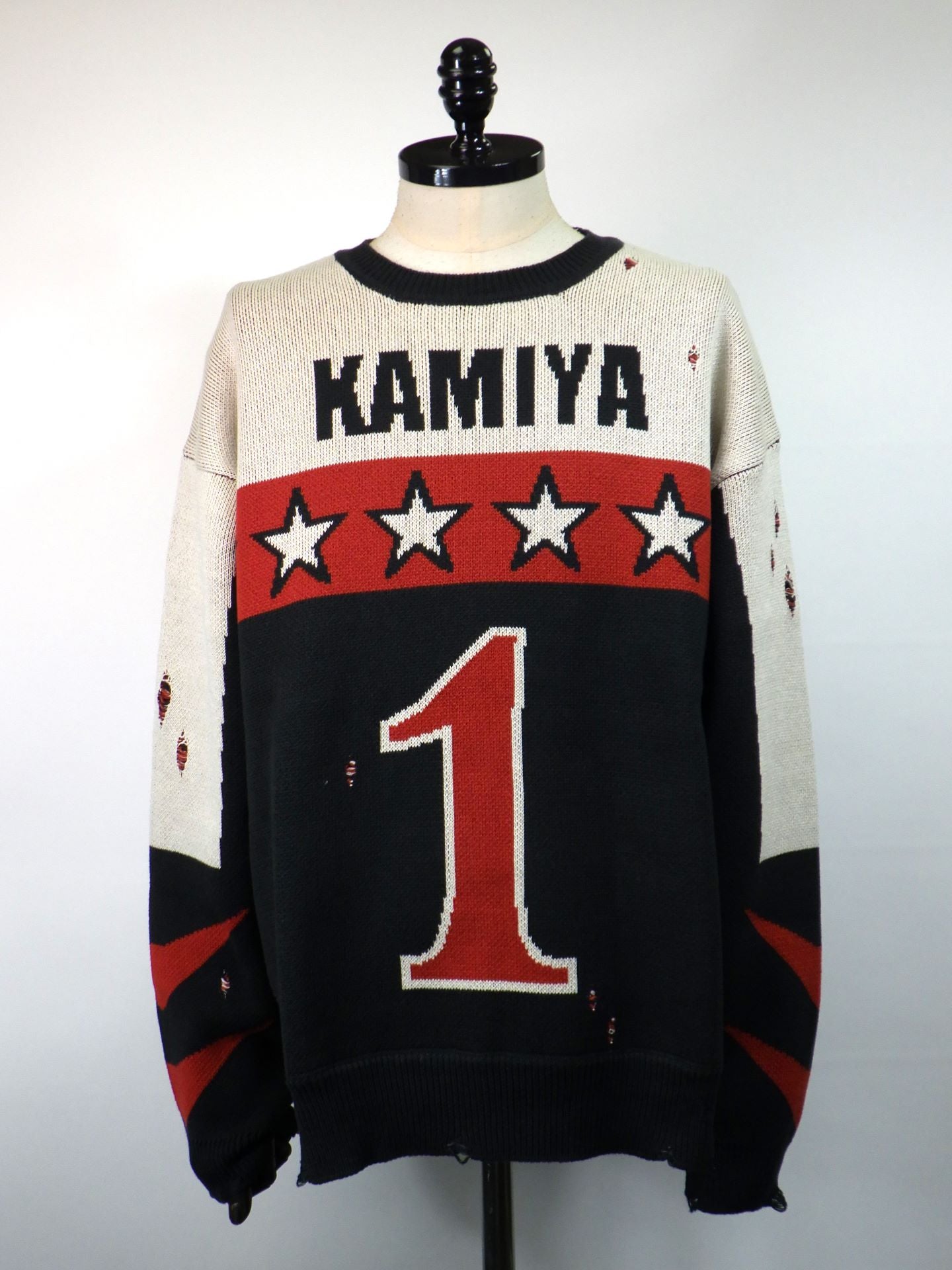 KAMIYA レーシングジャカードニットセーター G15PO066-RED – KAWANO