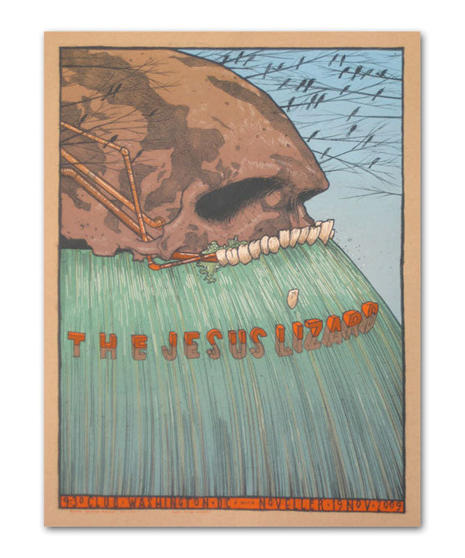 Jesus Lizard [UNSIGNED] Jay Ryan Washington D.C. '09 Poster – Kung